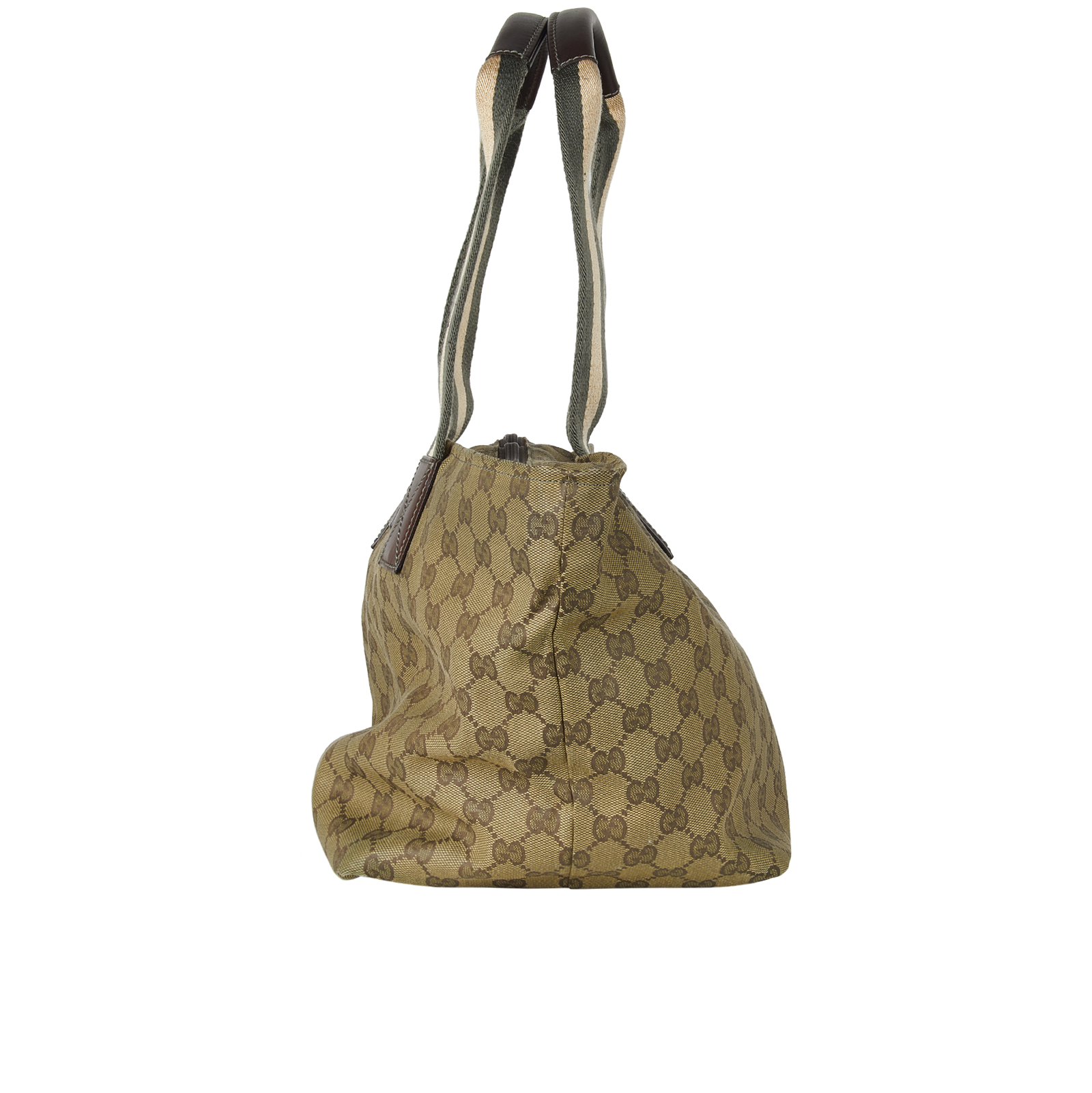 GG Tote, &pound;280, Handbags, Green, Canvas, Bottom view